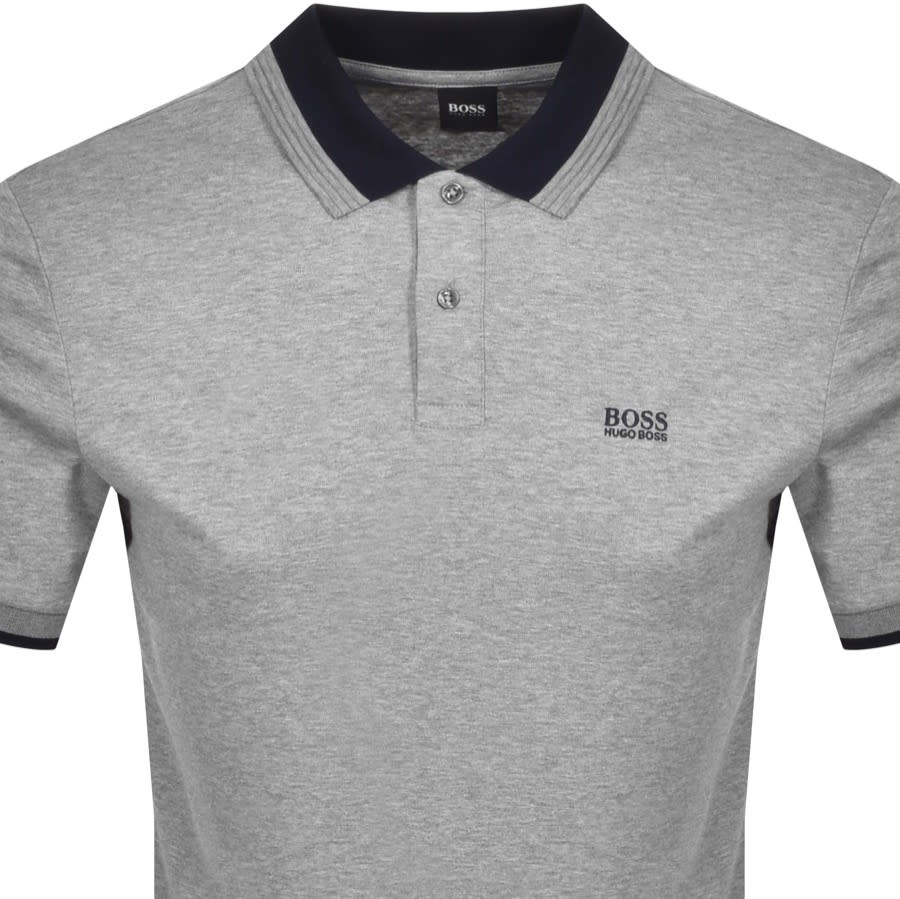 Alternative Image for ProductBOSS Parlay Jersey Short Sleeve Polo T Shirt Grey2